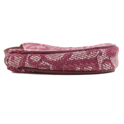 Christian Dior Coin Case Canvas Red Saddle Trotter Pattern Women