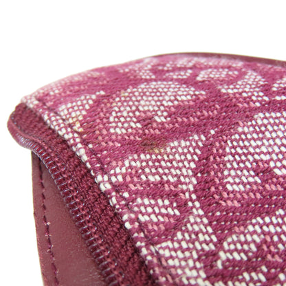 Christian Dior Coin Case Canvas Red Saddle Trotter Pattern Women