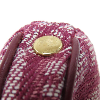 Christian Dior Coin Case Canvas Red Saddle Trotter Pattern Women