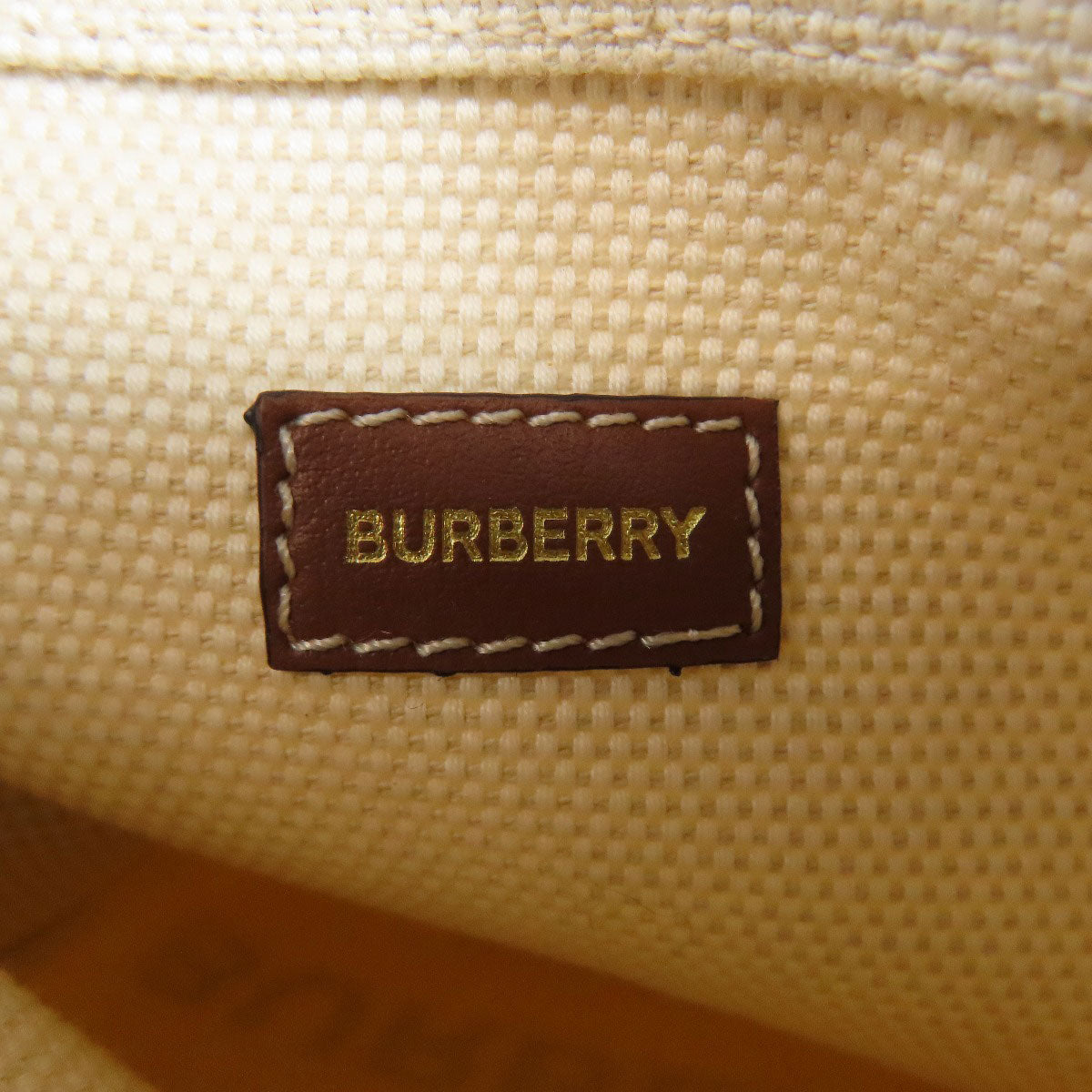 Burberry Shoulder Bag Canvas Beige Pochette Women