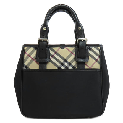 Burberry Tote Bag Nylon Black Nova Check Women
