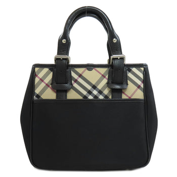 Burberry Tote Bag Nylon Black Nova Check Women