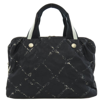 Chanel Handbag Nylon Black Travel Line Women