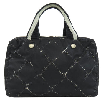 Chanel Handbag Nylon Black Travel Line Women