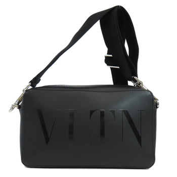 Valentino Shoulder Bag Calfskin Black Logo Women