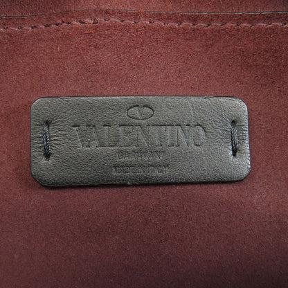 Valentino Shoulder Bag Calfskin Black Logo Women
