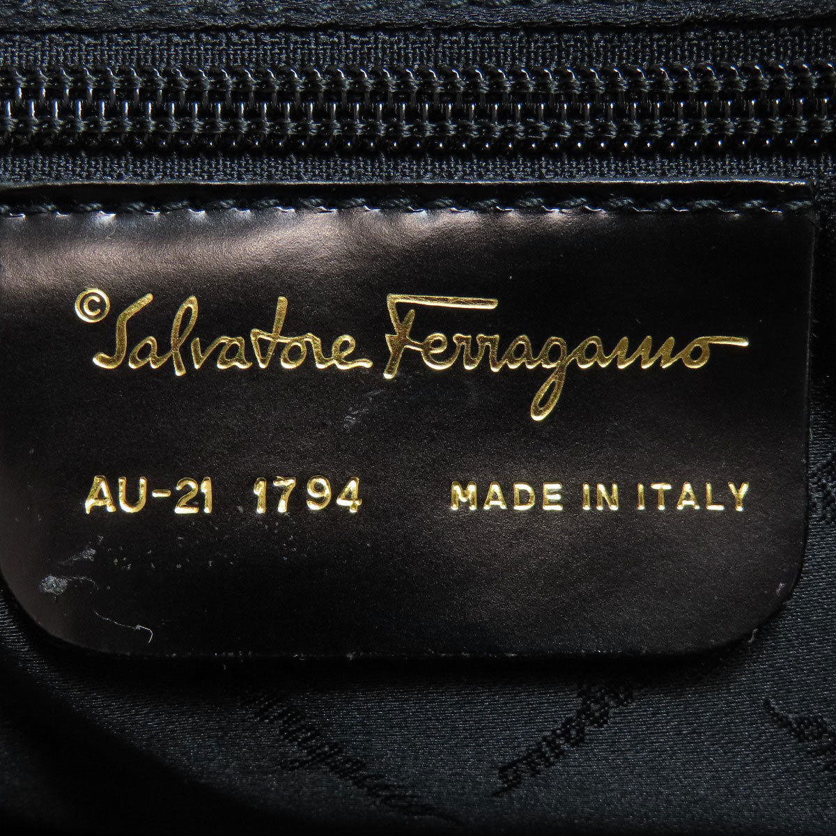 Salvatore Ferragamo Handbag Canvas Brown Gancinipattern