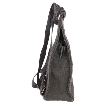 Hermes Backpack Canvas Gray Her Line Ad Mm Women
