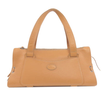 Todfs Handbag Leather Brown Logo Women