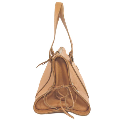 Todfs Handbag Leather Brown Logo Women