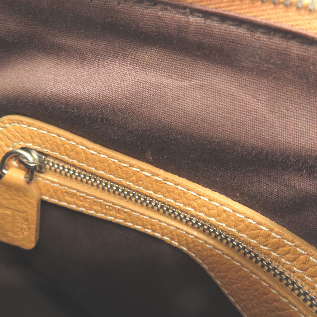 Todfs Handbag Leather Brown Logo Women