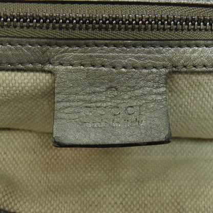 Gucci Tote Bag 308982 Leather Silver Soho Interlocking G Women