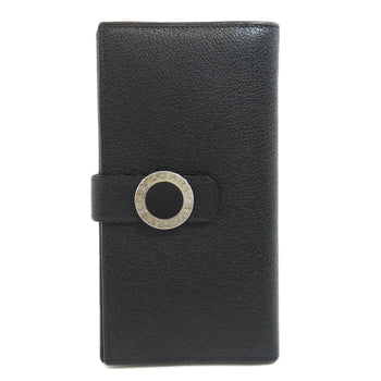 Bvlgari Long Wallet Purse Leather Black Bulgari Bulgari Women
