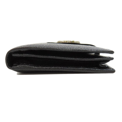Bvlgari Long Wallet Purse Leather Black Bulgari Bulgari Women