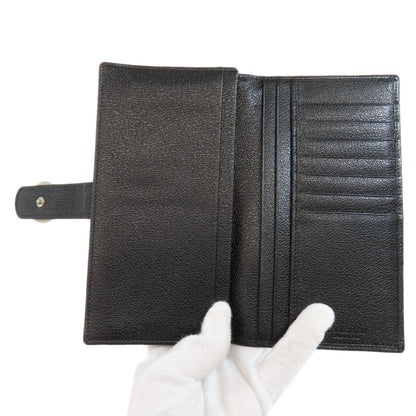 Bvlgari Long Wallet Purse Leather Black Bulgari Bulgari Women