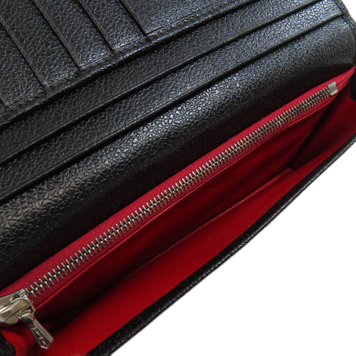 Bvlgari Long Wallet Purse Leather Black Bulgari Bulgari Women