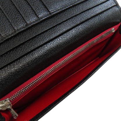 Bvlgari Long Wallet Purse Leather Black Bulgari Bulgari Women