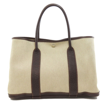 Hermes Tote Bag Tower Ash Beige Garden Party Pm Silvermetal