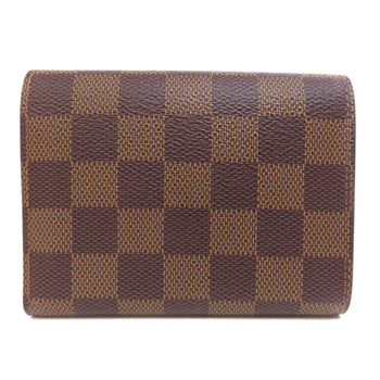 Louis Vuitton Bifold Wallet N41659 Damier Canvas Brown Portefeuille Victorine Women