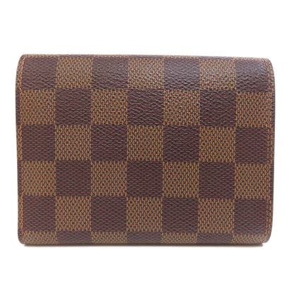Louis Vuitton Bifold Wallet N41659 Damier Canvas Brown Portefeuille Victorine Women