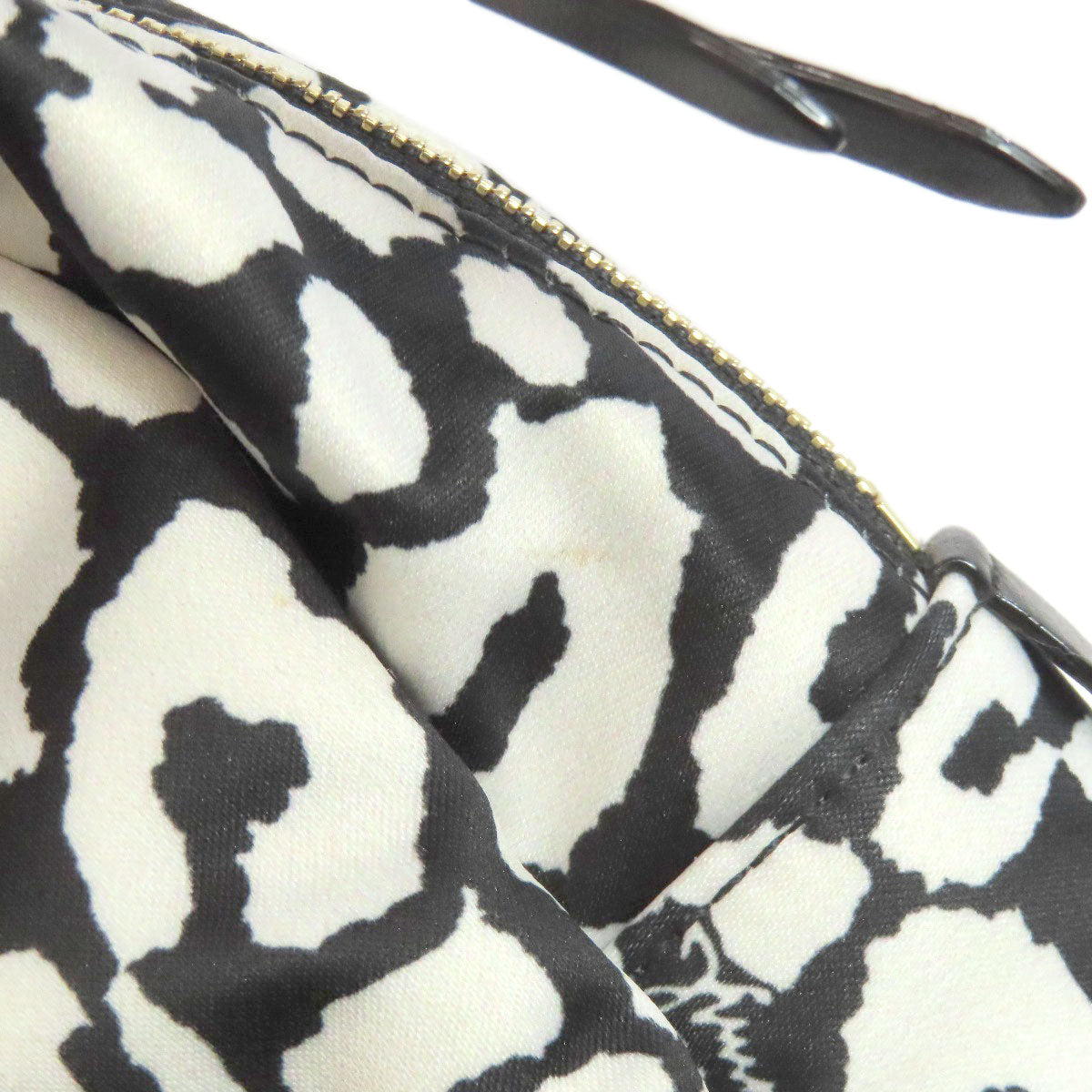 Jimmy Choo Backpack Nylon Black Dalmatian Pattern Women
