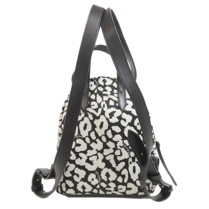 Jimmy Choo Backpack Nylon Black Dalmatian Pattern Women