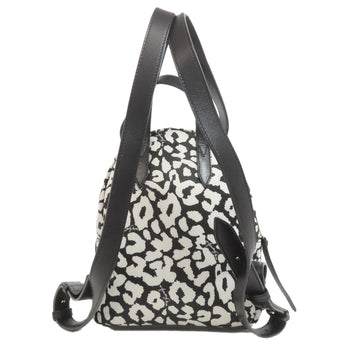 Jimmy Choo Backpack Nylon Black Dalmatian Pattern Women