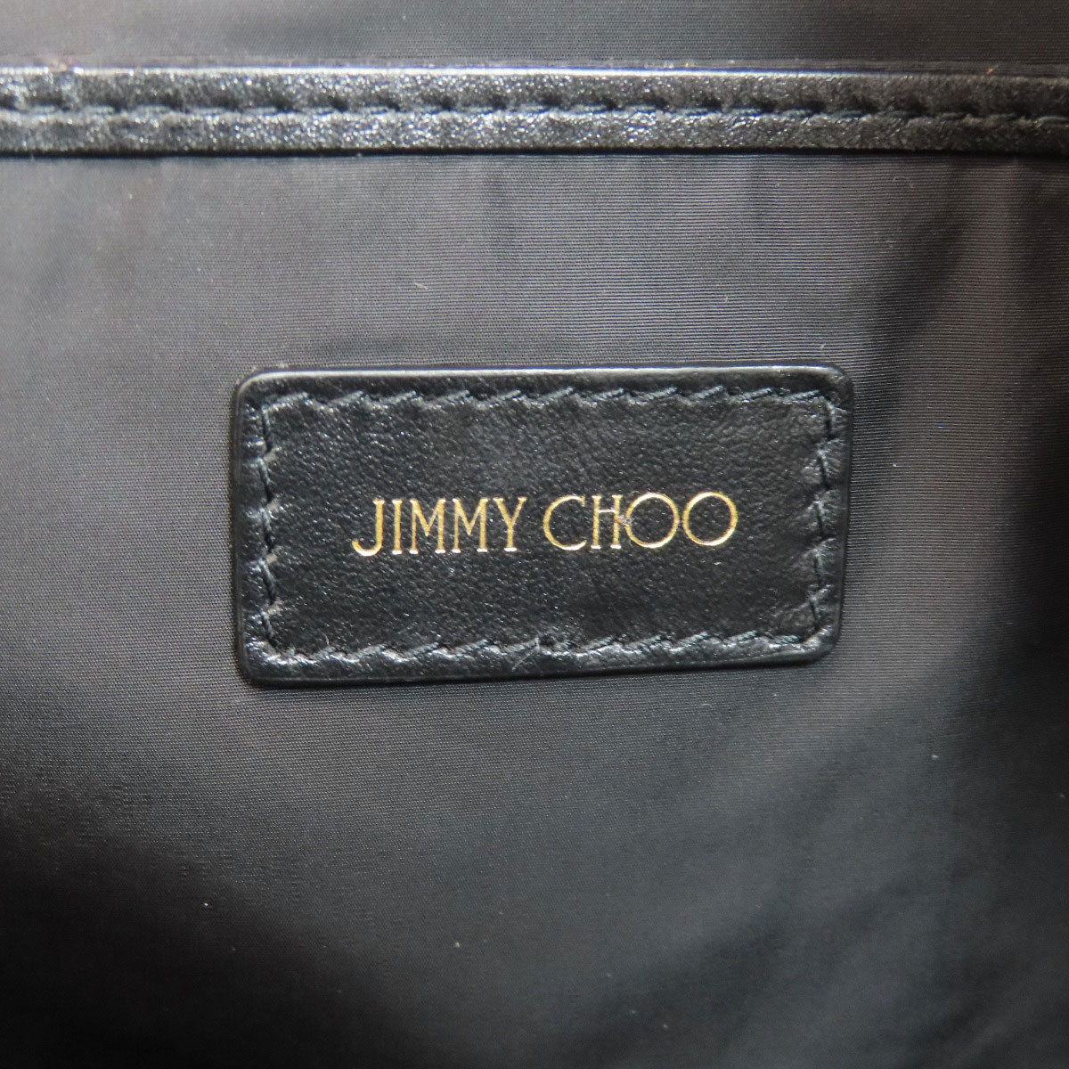 Jimmy Choo Backpack Nylon Black Dalmatian Pattern Women