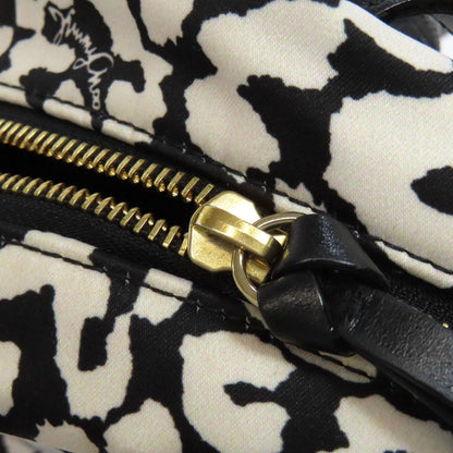 Jimmy Choo Backpack Nylon Black Dalmatian Pattern Women