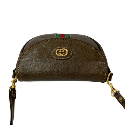 Gucci Shoulder Bag Leather Brown Sherry Line