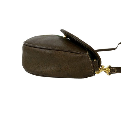 Gucci Shoulder Bag Leather Brown Sherry Line