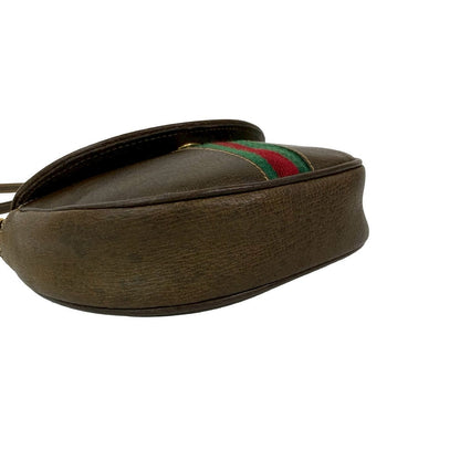 Gucci Shoulder Bag Leather Brown Sherry Line