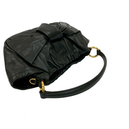 Prada Shoulder Bag Leather Black