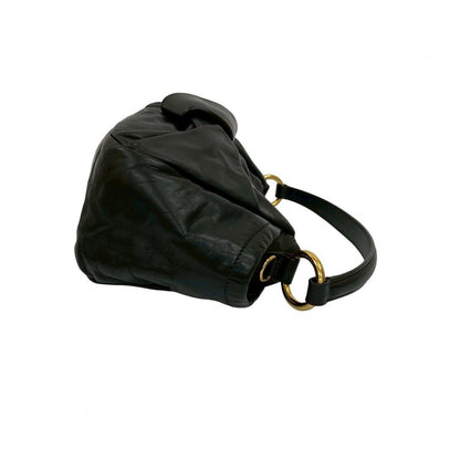 Prada Shoulder Bag Leather Black