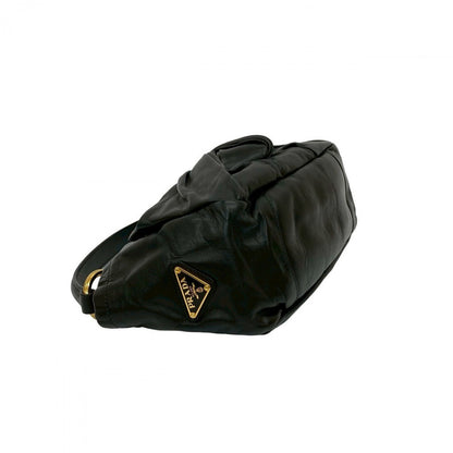 Prada Shoulder Bag Leather Black