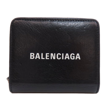 Balenciaga Bifold Wallet 551933 Leather Black Every Day Women(Unisex)