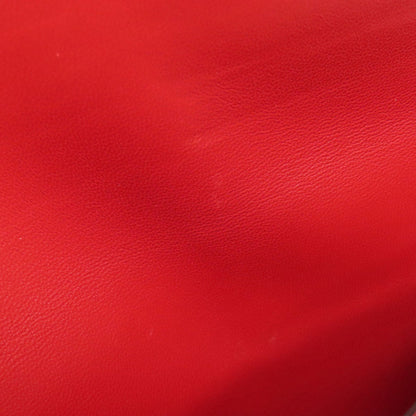 Hermes Long Wallet Purse Togo Red Dogon Long Silvermetal Women