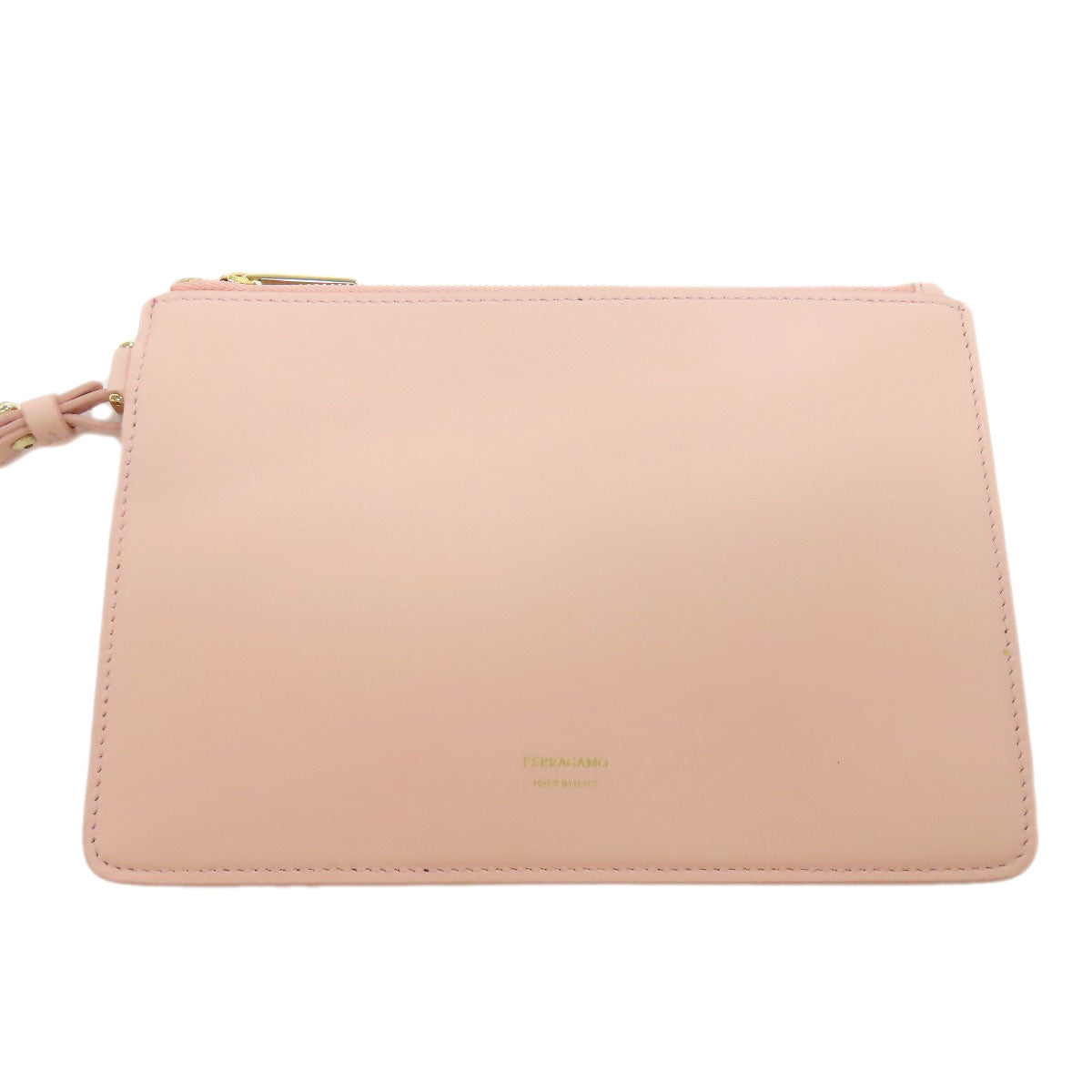Salvatore Ferragamo Tote Bag 217533 Calf Leather Pink Logo Women