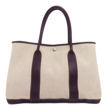 Hermes Tote Bag Tower Ash Beige Garden Party Pm Silvermetal