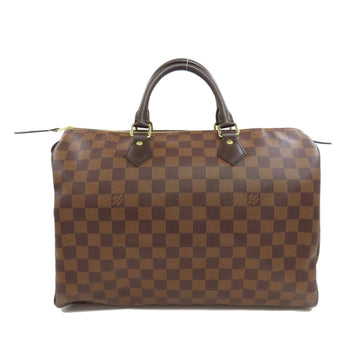 Louis Vuitton Boston Duffel Bag N41363 Damier Canvas Brown Speedy 35 Women