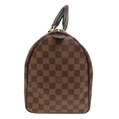 Louis Vuitton Boston Duffel Bag N41363 Damier Canvas Brown Speedy 35 Women