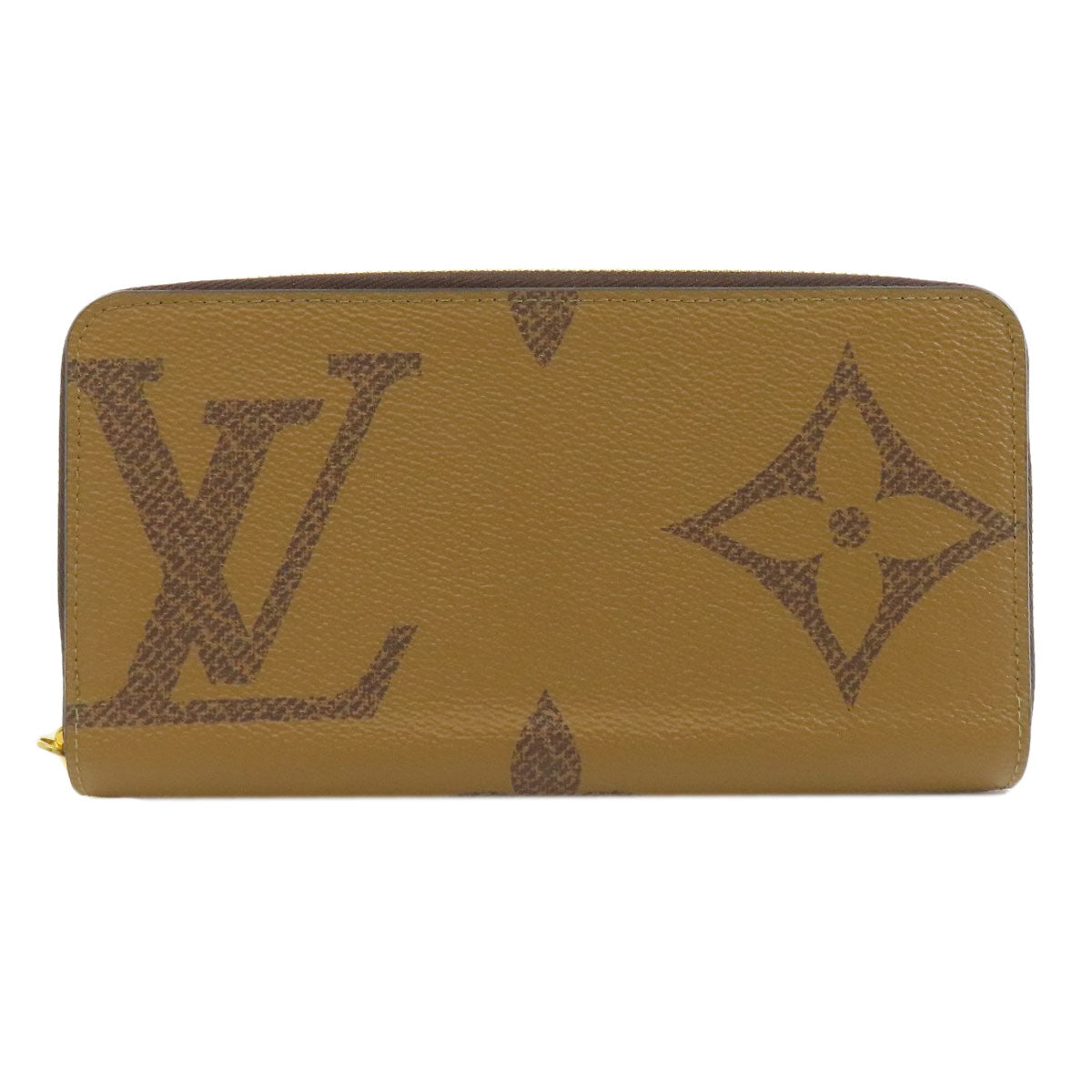 Louis Vuitton Long Wallet Purse M69353 Giant Monogram Canvas Brown Zippy Wallet Women