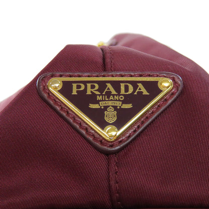 Prada Handbag 1Bg068 Nylon Red Ribbon Motif 2Way Women
