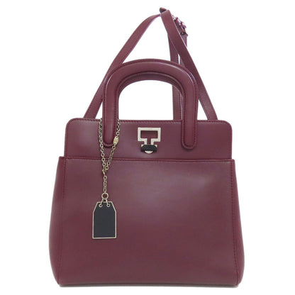 Cartier Handbag Leather Red 2Way Women