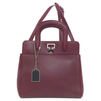 Cartier Handbag Leather Red 2Way Women