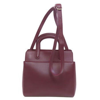 Cartier Handbag Leather Red 2Way Women