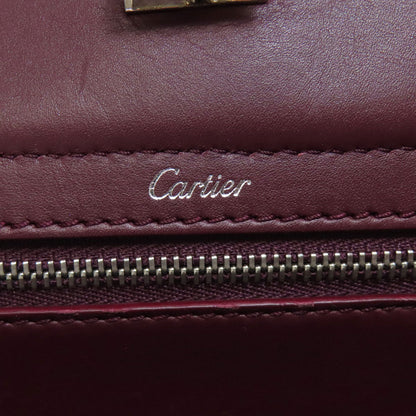 Cartier Handbag Leather Red 2Way Women