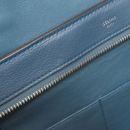 Celine Handbag Leather Navy Trapeze 2Way Women
