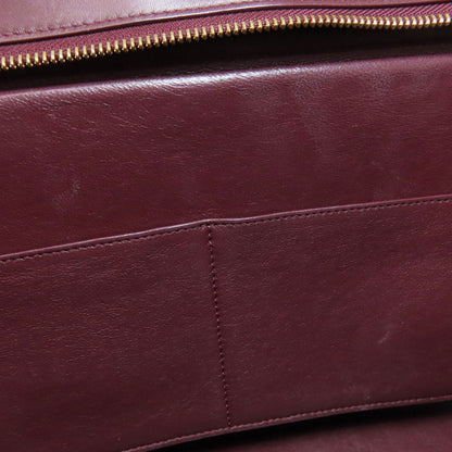 Celine Handbag Leather Red Trapeze 2Way Women