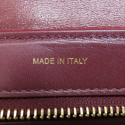 Celine Handbag Leather Red Trapeze 2Way Women